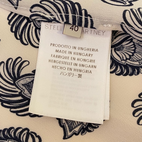 STELLA MCCARTNEY Black&White Blouse Sz 40 - Picture 4 of 6